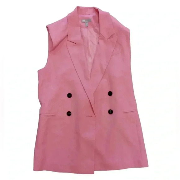 💥HOST PICK💥ASOS Pink Lined Sleeveless Blazer Size 8 - Picture 2 of 8